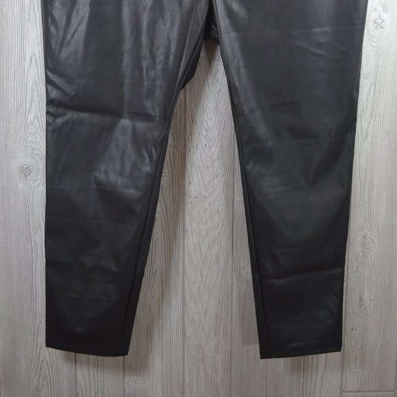 NWT Terra & Sky Leather like Pants 3X PLUS SIZE - Picture 2 of 9